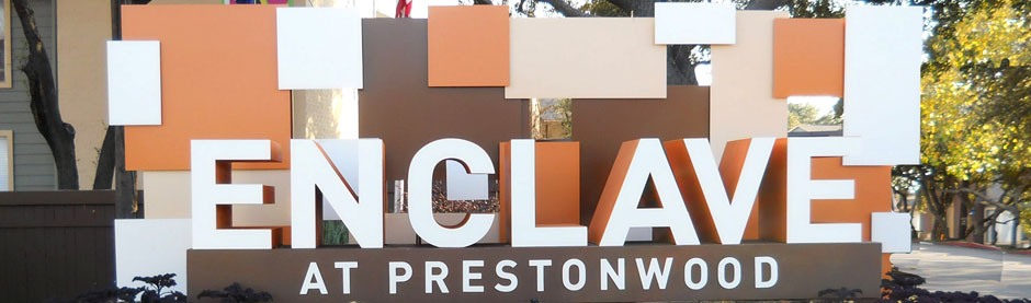 enclave at prestonwood sign
